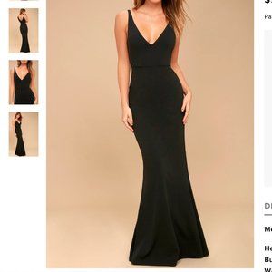 Lulu's Melora Black Sleeveless Maxi Dress, XS